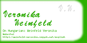 veronika weinfeld business card